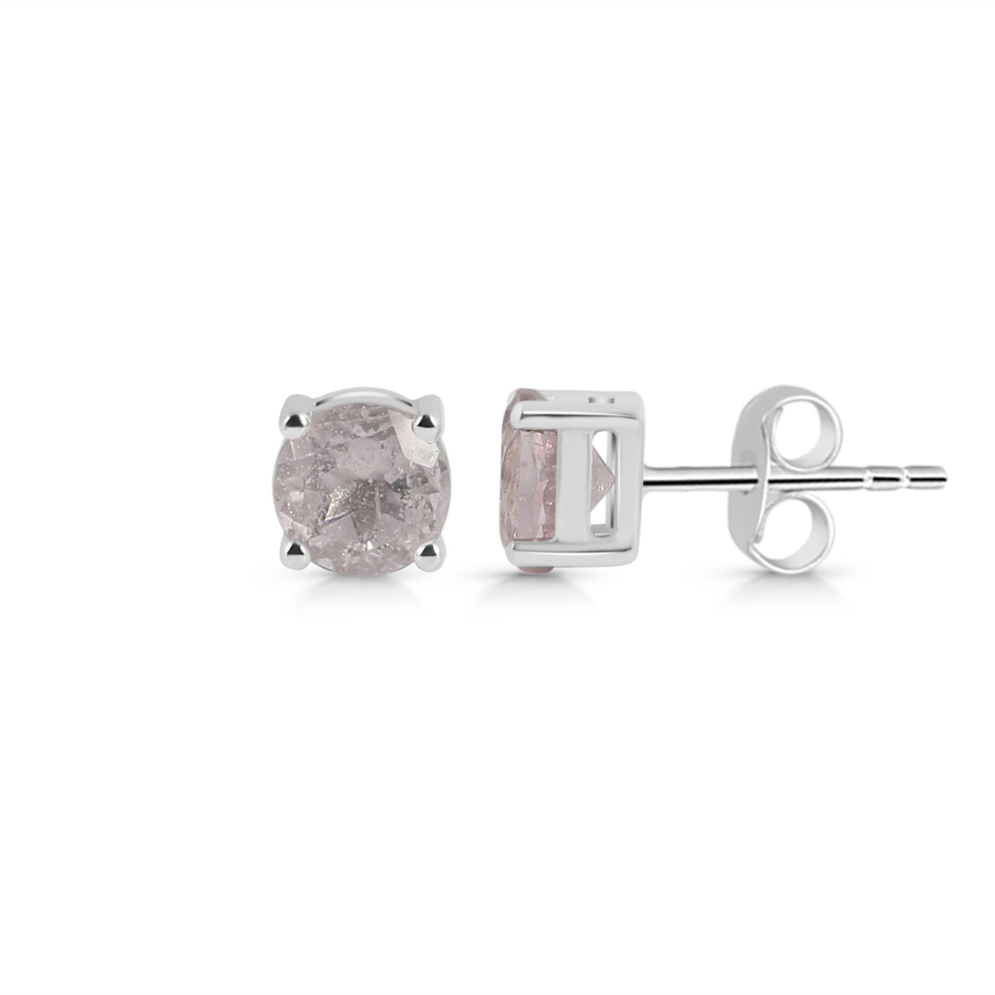 Sterling Silver Earrings Morganite  IGE-1024