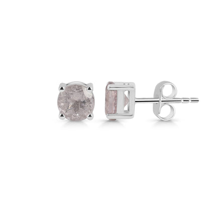 Sterling Silver Earrings Morganite  IGE-1024