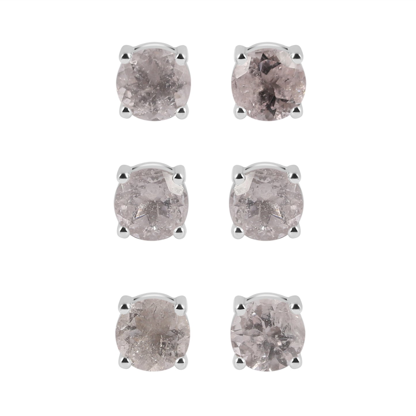 Sterling Silver Earrings Morganite  IGE-1024
