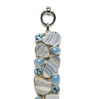 Sterling Silver Bracelet Desert Durzy Aquamarine B.T