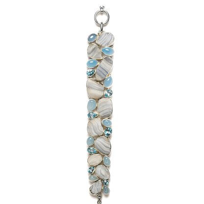 Sterling Silver Bracelet Desert Durzy Aquamarine B.T