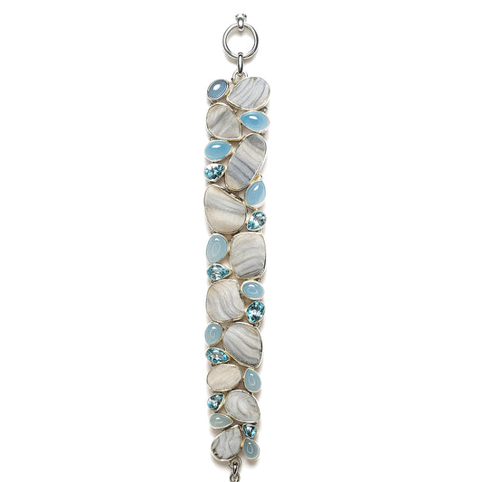 Sterling Silver Bracelet Desert Durzy Aquamarine B.T