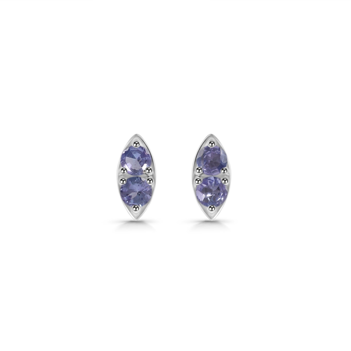 Sterling Silver Earrings Tanzanite  IGE-1090