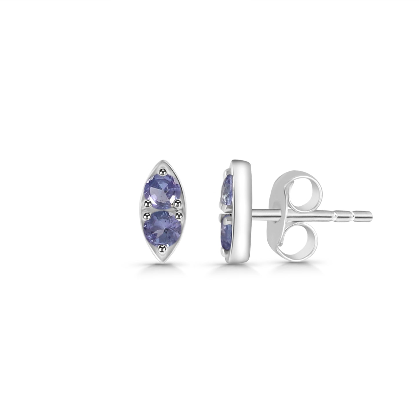 Sterling Silver Earrings Tanzanite  IGE-1090