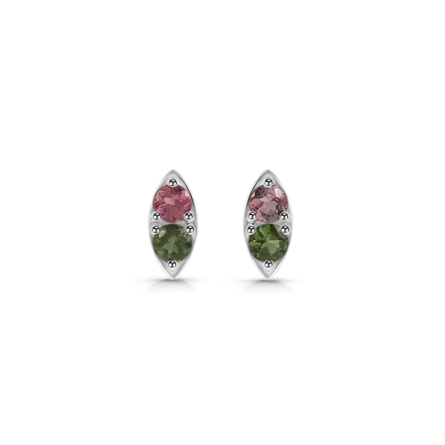 Sterling Silver Earrings Tourmaline  IGE-1090