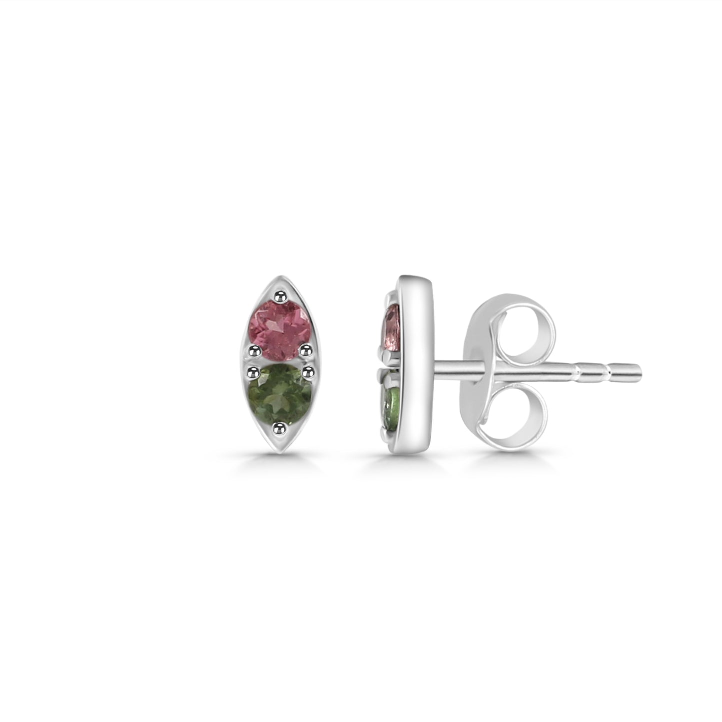 Sterling Silver Earrings Tourmaline  IGE-1090
