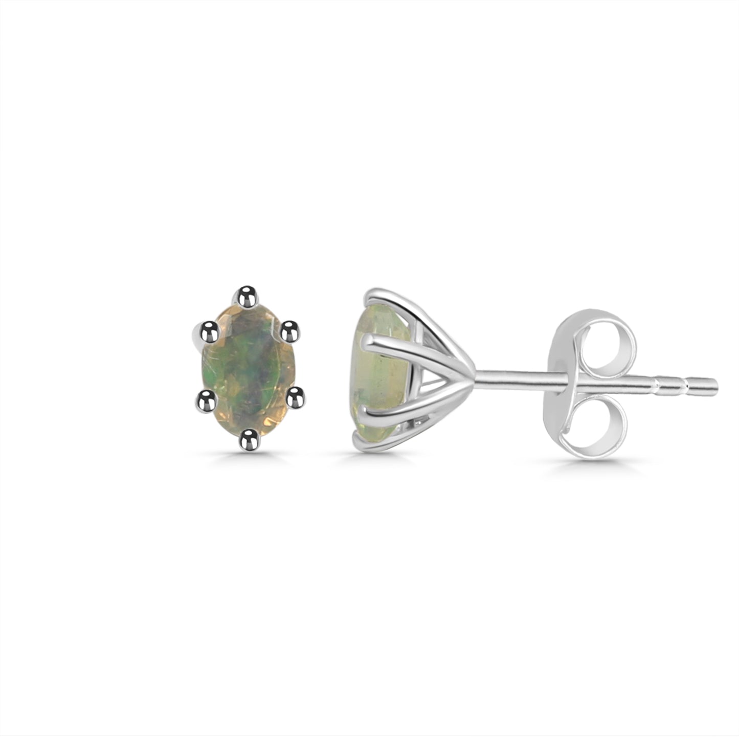 Sterling Silver Earrings Opal  IGE-1202 (Sold in 3 PR Card)