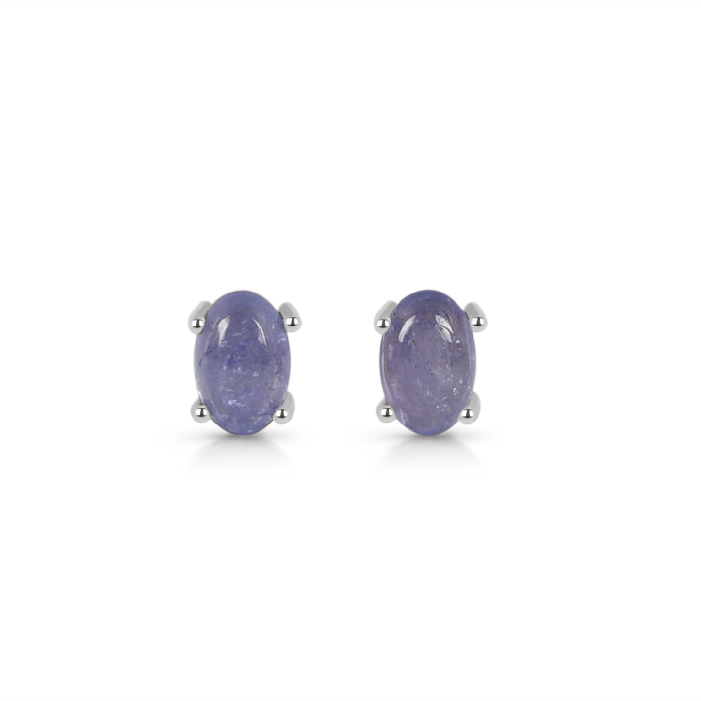 Sterling Silver Earrings Tanzanite  IGE-1354