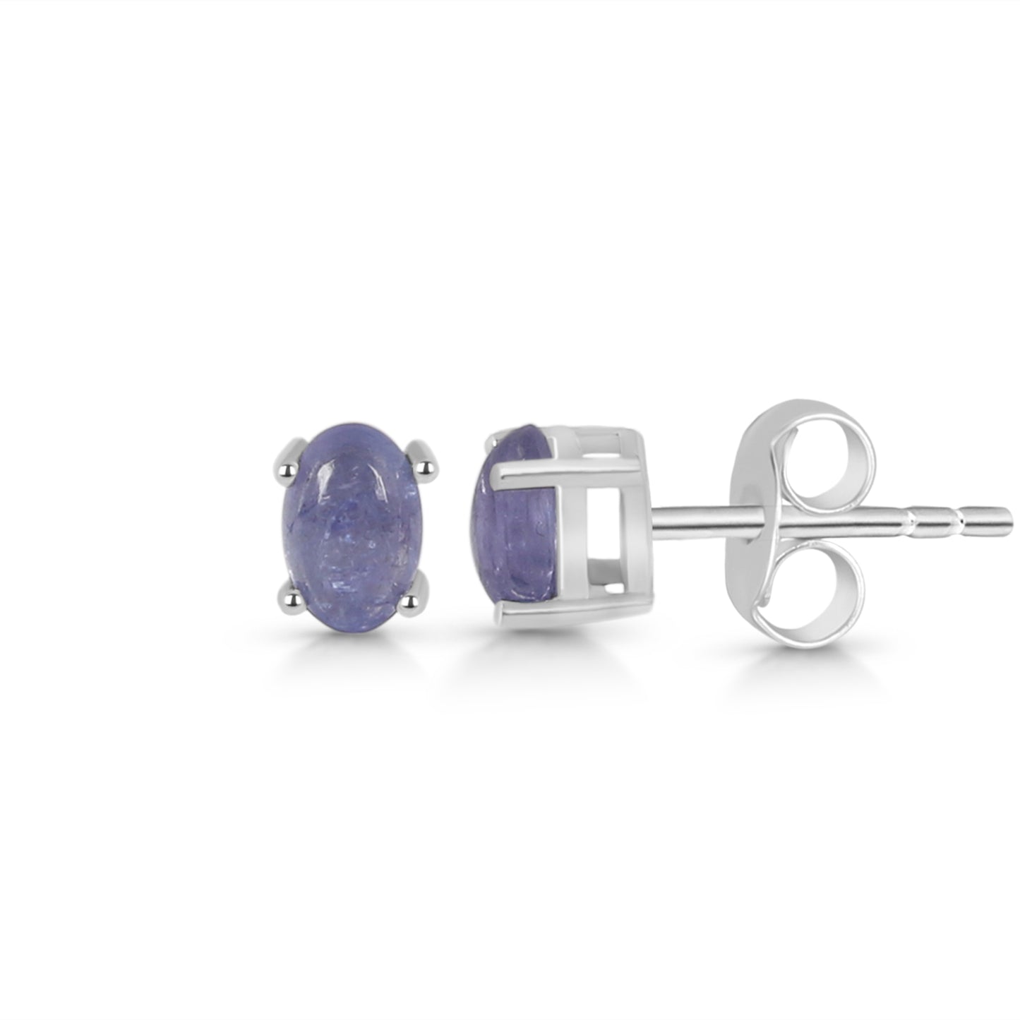 Sterling Silver Earrings Tanzanite  IGE-1354