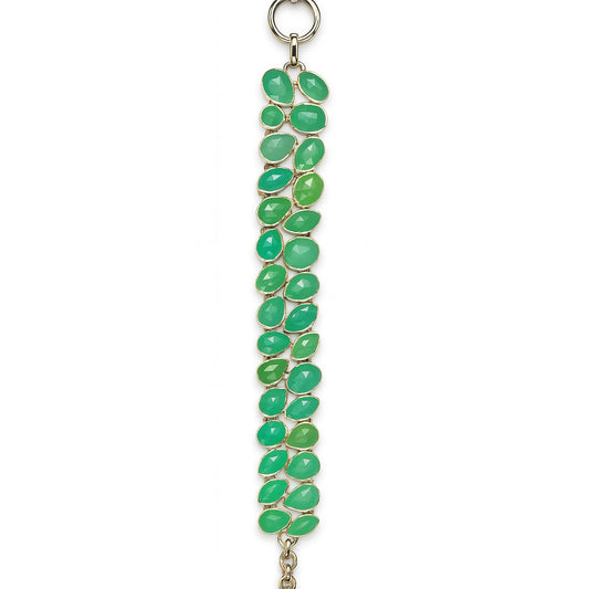 Sterling Silver Bracelet Chrysophrase