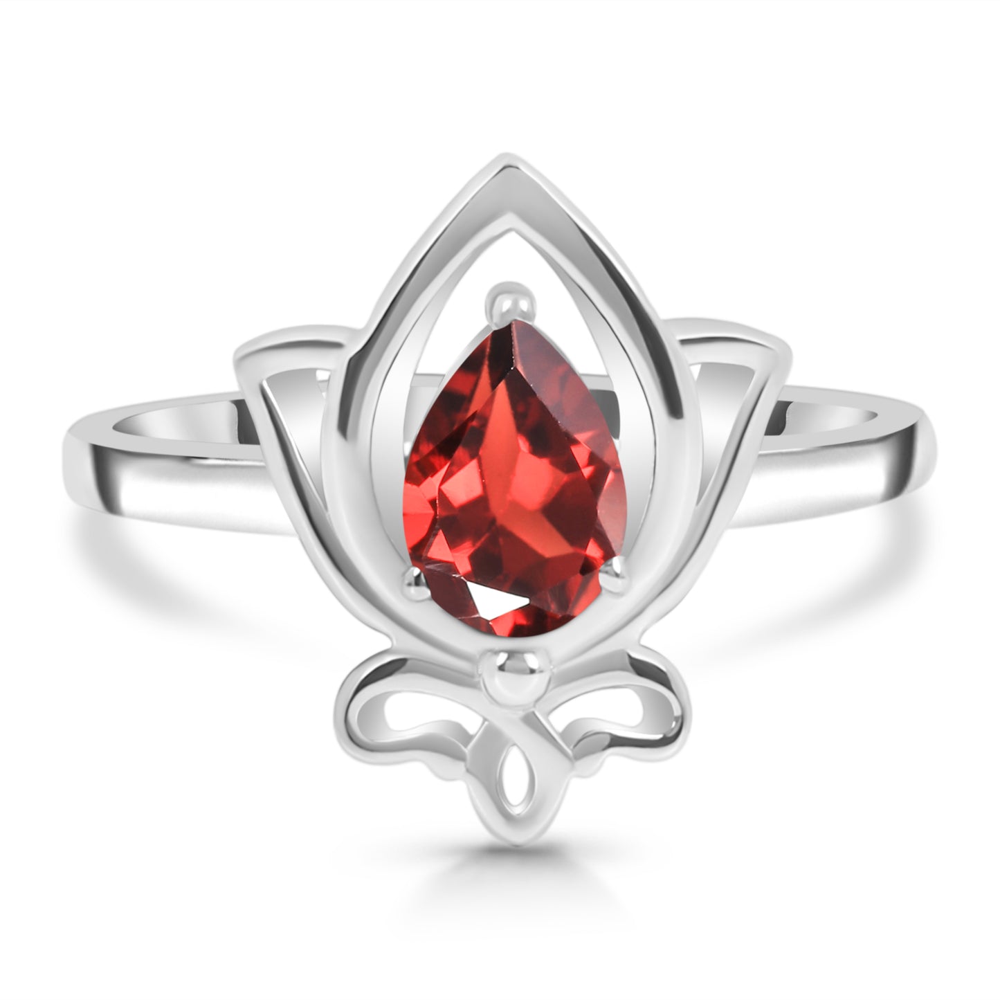 Sterling Silver Ring Garnet  IGR-2157 Size 9