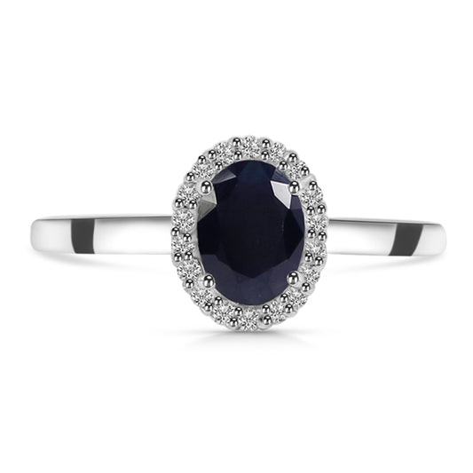 Sterling Silver Ring Blue Sapphire  IGR-2304 Size 6