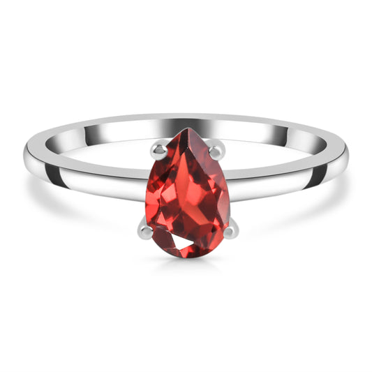 Sterling Silver Ring Garnet  IGR-2703 Size 10