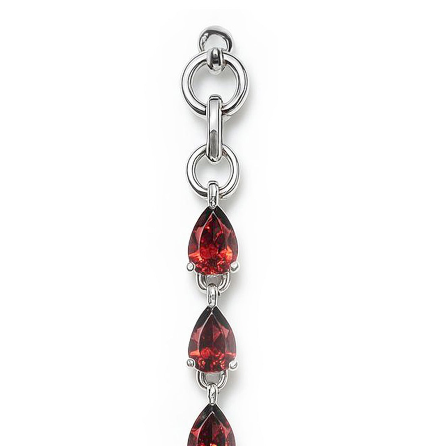 Sterling Silver Bracelet Garnet   IGB-105