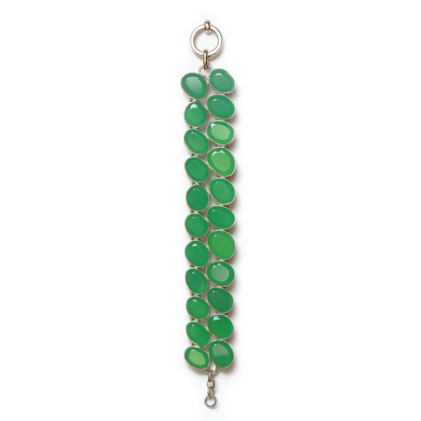 Sterling Silver Bracelet Chrysophrase