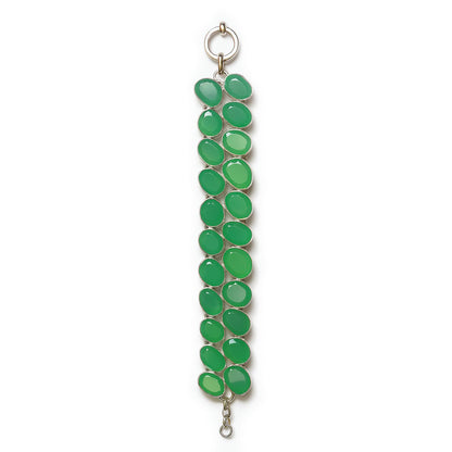 Sterling Silver Bracelet Chrysophrase