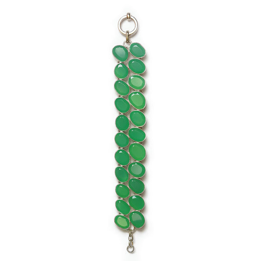 Sterling Silver Bracelet Chrysophrase