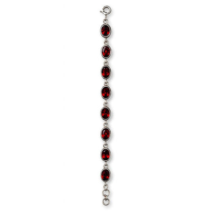 Sterling Silver Bracelet Garnet   IGB-113