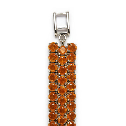 Sterling Silver Bracelet Spessartine  IGB-194