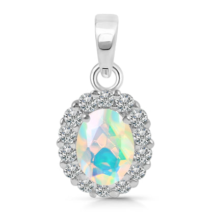 Sterling Silver Pendant Opal  IGP-877