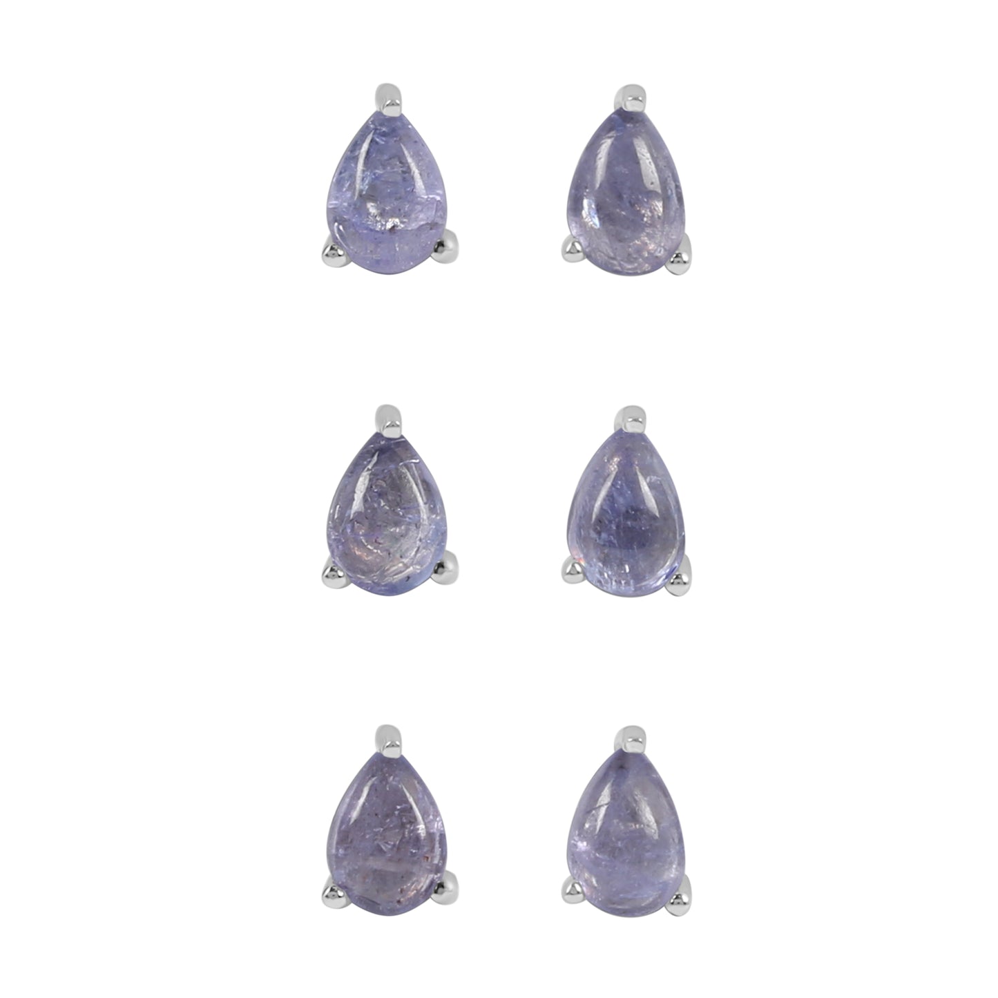 Sterling Silver Earrings Tanzanite  IGE-1355