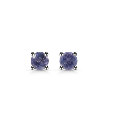 Sterling Silver Earrings Tanzanite  IGE-1214