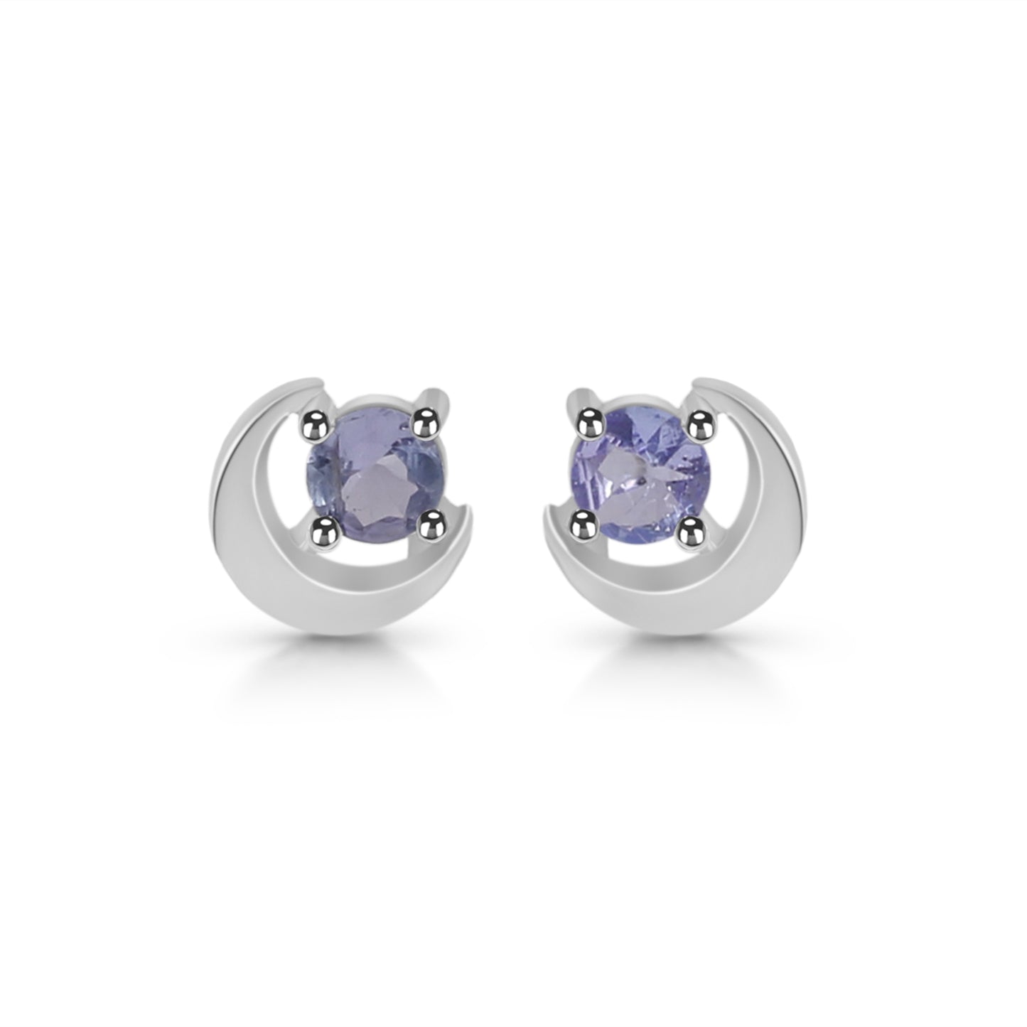 Sterling Silver Earrings Tanzanite  IGE-909