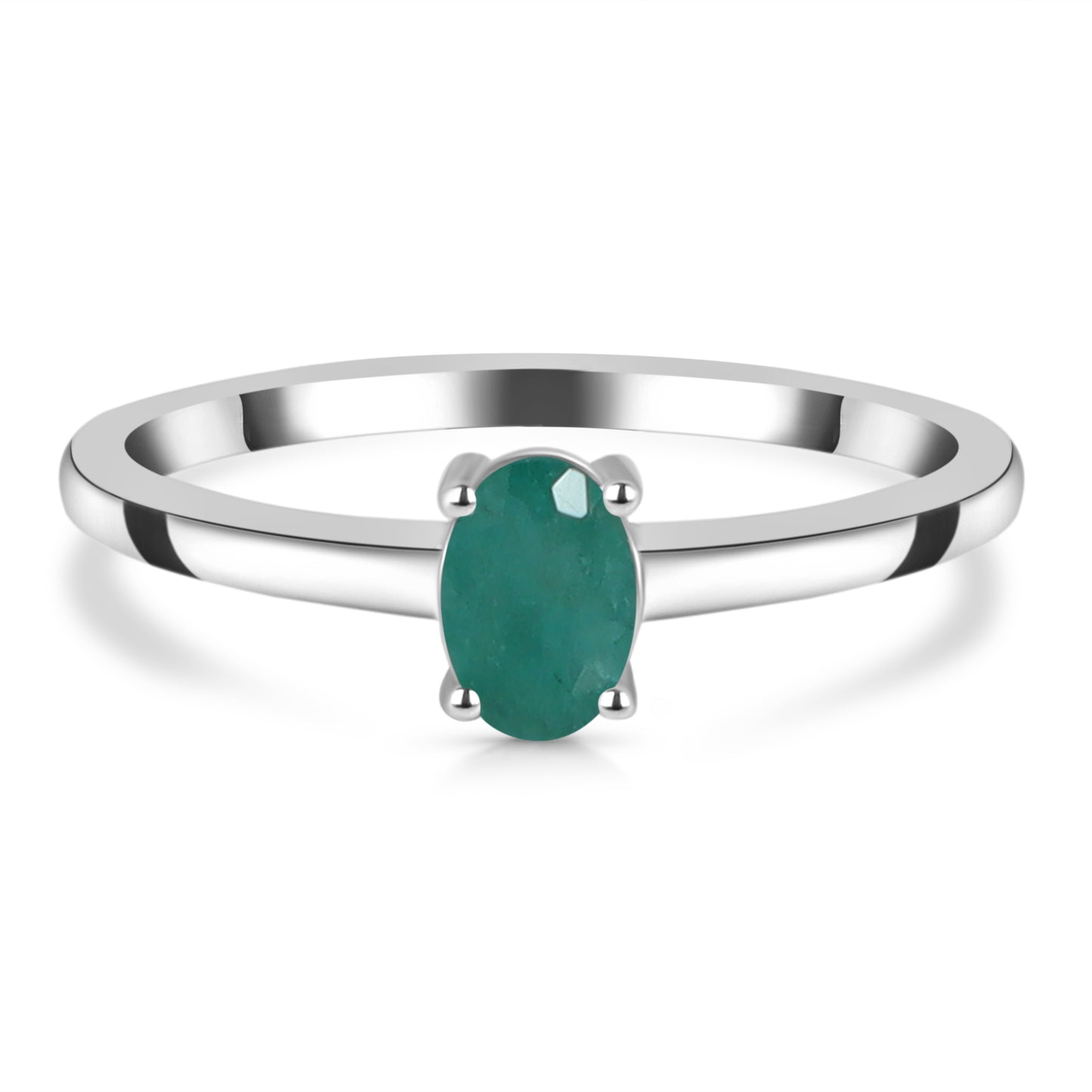 Sterling Silver Ring Emerald  IGR-2499 Size 8