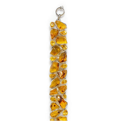 Sterling Silver Bracelet Amber